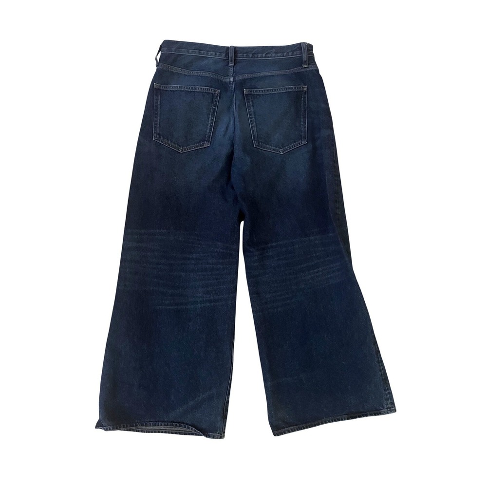 J. Crew Dark Indigo Wide-Leg Cropped Jeans - Picture 4 of 9